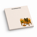 Everything Is Fine Fire Cat 3x3 sticky notes, 50-sheet memo pad
