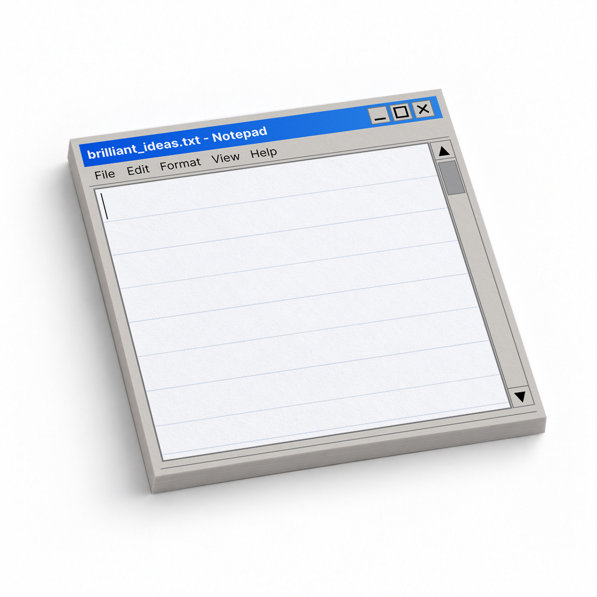 Brilliant Ideas Text File 3x3 sticky notes, 50-sheet memo pad