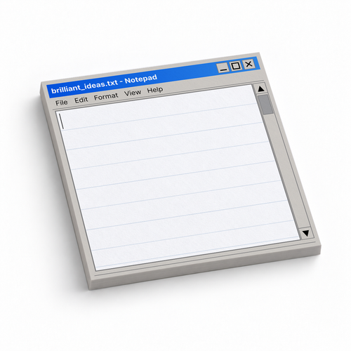 Brilliant Ideas Text File 3x3 sticky notes, 50-sheet memo pad