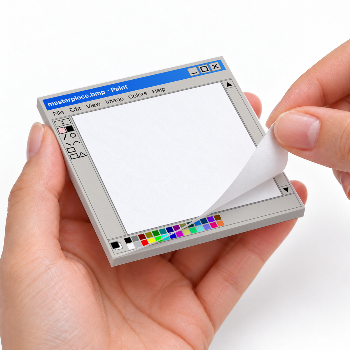 Masterpiece Paint Program sticky notes styled with a planner and desk accessories
