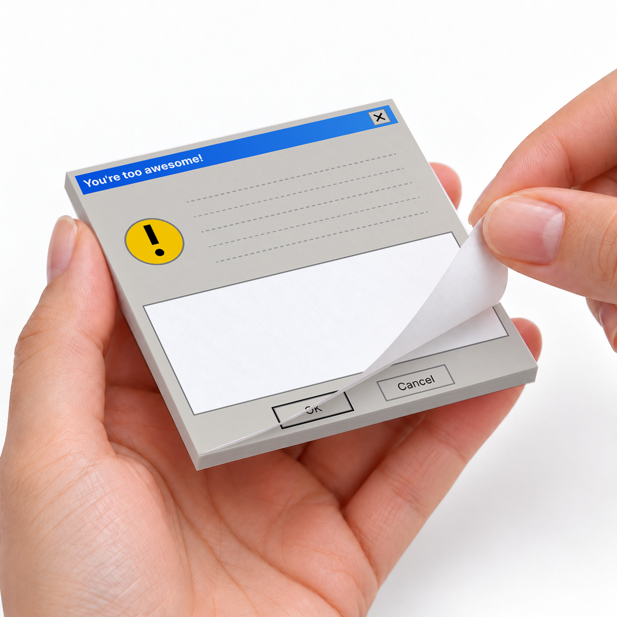 Too Awesome Alert Popup sticky notes styled with a planner and desk accessories