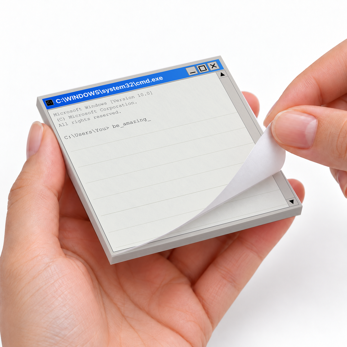 Retro Command Prompt Sticky Notes - Be Amazing sticky notes styled with a planner and desk accessories