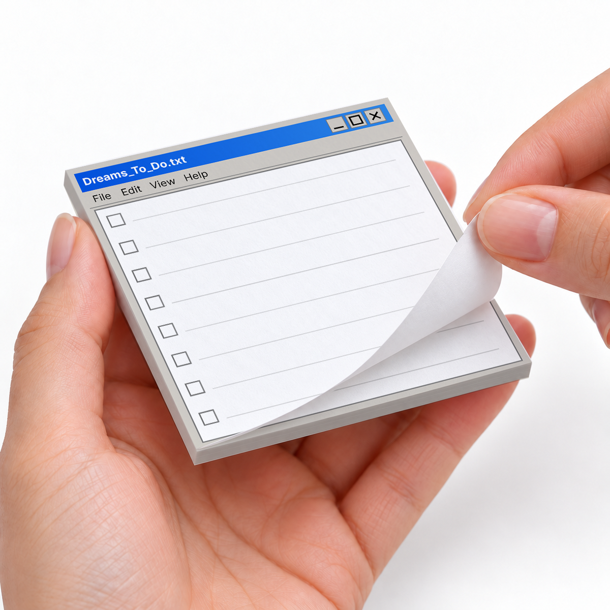 Vintage Text Editor Checklist sticky notes styled with a planner and desk accessories