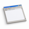 Retro Web Browser Blank 3x3 sticky notes, 50-sheet memo pad