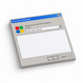 Shut Down Worries Y2K Memo Pad - Retro Computer Design 3x3 sticky notes, 50-sheet memo pad