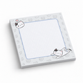 Stretching Cat Dotted Grid 3x3 sticky notes, 50-sheet memo pad