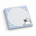 Cats in a Teacup Circular 3x3 sticky notes, 50-sheet memo pad