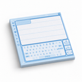 Retro Blue Pixel Chat Box 3x3 sticky notes, 50-sheet memo pad