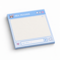 Pastel Blue Pixel Art New Message 3x3 sticky notes, 50-sheet memo pad