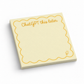 Yellow Lightbulb "ChatGPT This Later" 3x3 sticky notes, 50-sheet memo pad