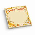 Retro Yellow ChatGPT This Later 3x3 sticky notes, 50-sheet memo pad
