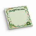 Green Compass ChatGPT This Later 3x3 sticky notes, 50-sheet memo pad