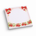 Cherry Ribbon & Lace 3x3 sticky notes, 50-sheet memo pad