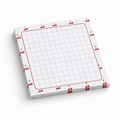 Cherry Border Grid 3x3 sticky notes, 50-sheet memo pad