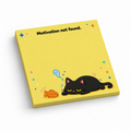 Motivation Not Found Cat 3x3 sticky notes, 50-sheet memo pad