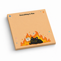 Everything is Fine Cat 3x3 sticky notes, 50-sheet memo pad