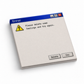 Delete Feelings Retro Error 3x3 sticky notes, 50-sheet memo pad