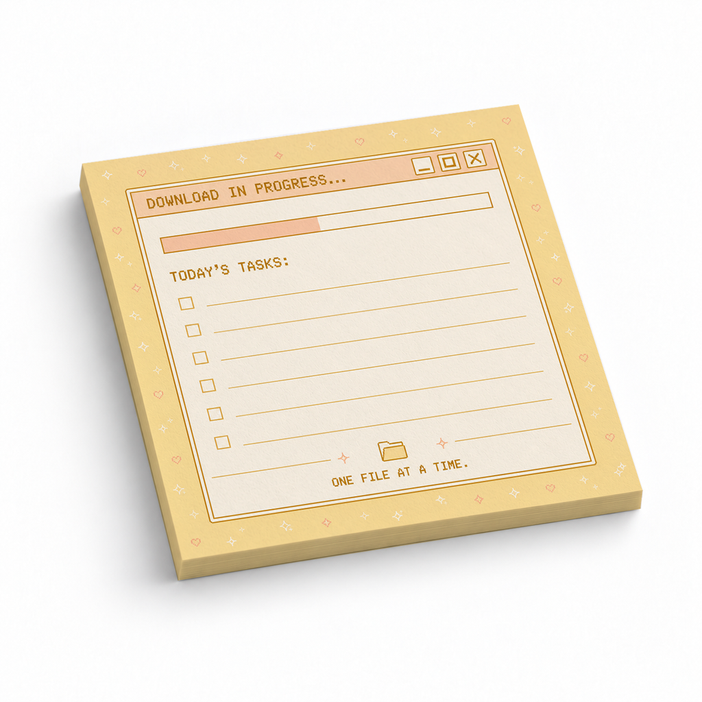 Today's Tasks Retro Window 3x3 sticky notes, 50-sheet memo pad