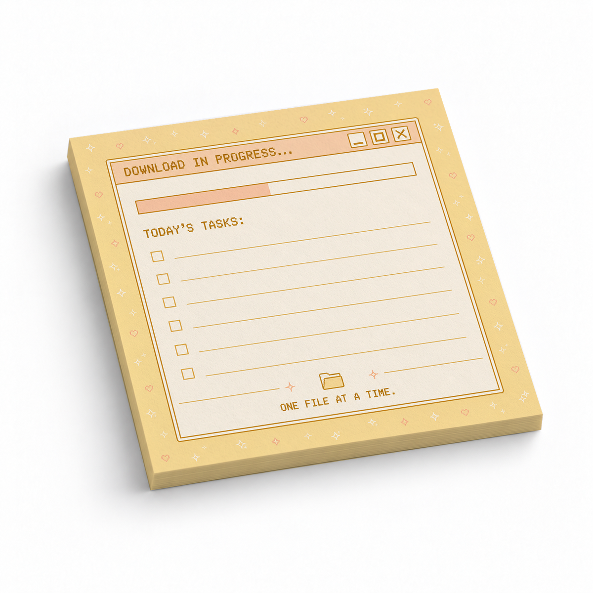 Today's Tasks Retro Window 3x3 sticky notes, 50-sheet memo pad