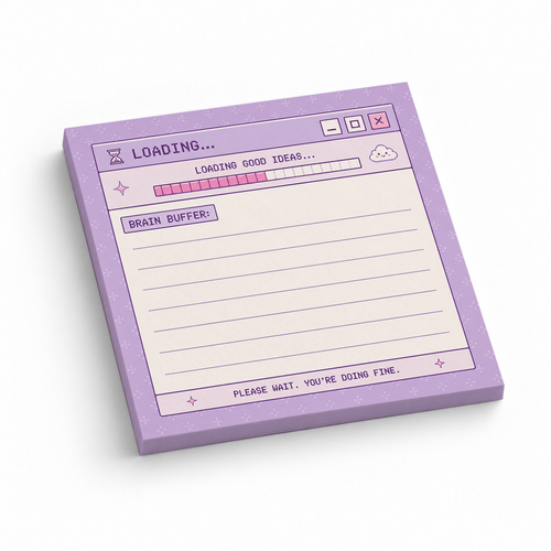 Brain Buffer Retro Window 3x3 sticky notes, 50-sheet memo pad
