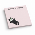 Skincare Cat Face Mask 3x3 sticky notes, 50-sheet memo pad