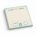 Floss Like A Boss Tooth 3x3 sticky notes, 50-sheet memo pad