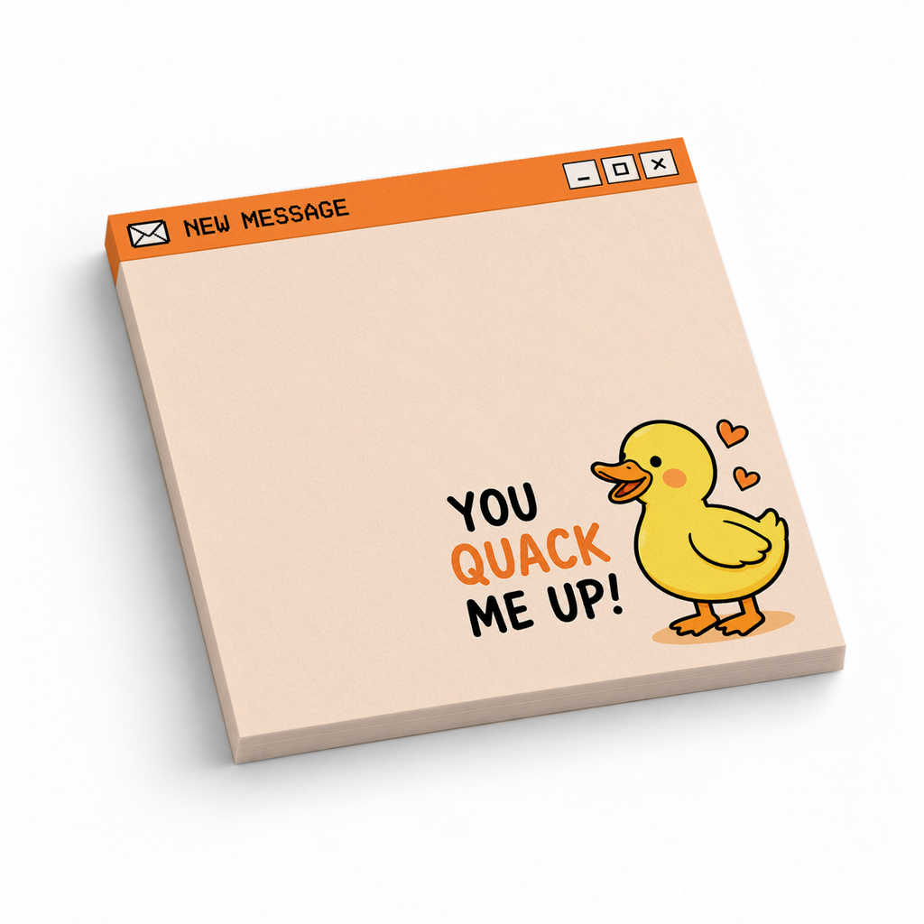 Happy Duck "You Quack Me Up" 3x3 sticky notes, 50-sheet memo pad