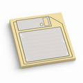 Pastel Yellow Floppy Disk 3x3 sticky notes, 50-sheet memo pad