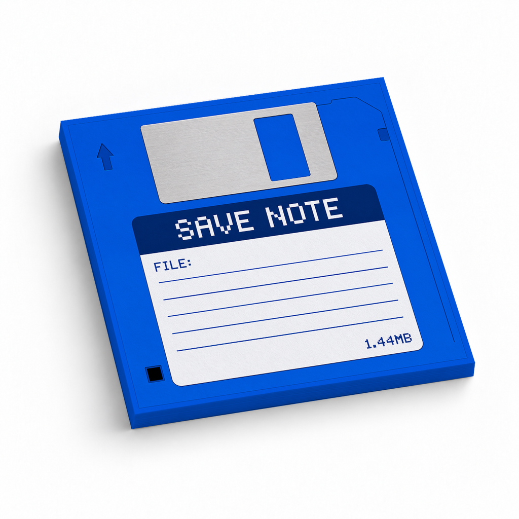Blue Floppy Disk 3x3 sticky notes, 50-sheet memo pad