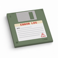 Green Error Log 3x3 sticky notes, 50-sheet memo pad