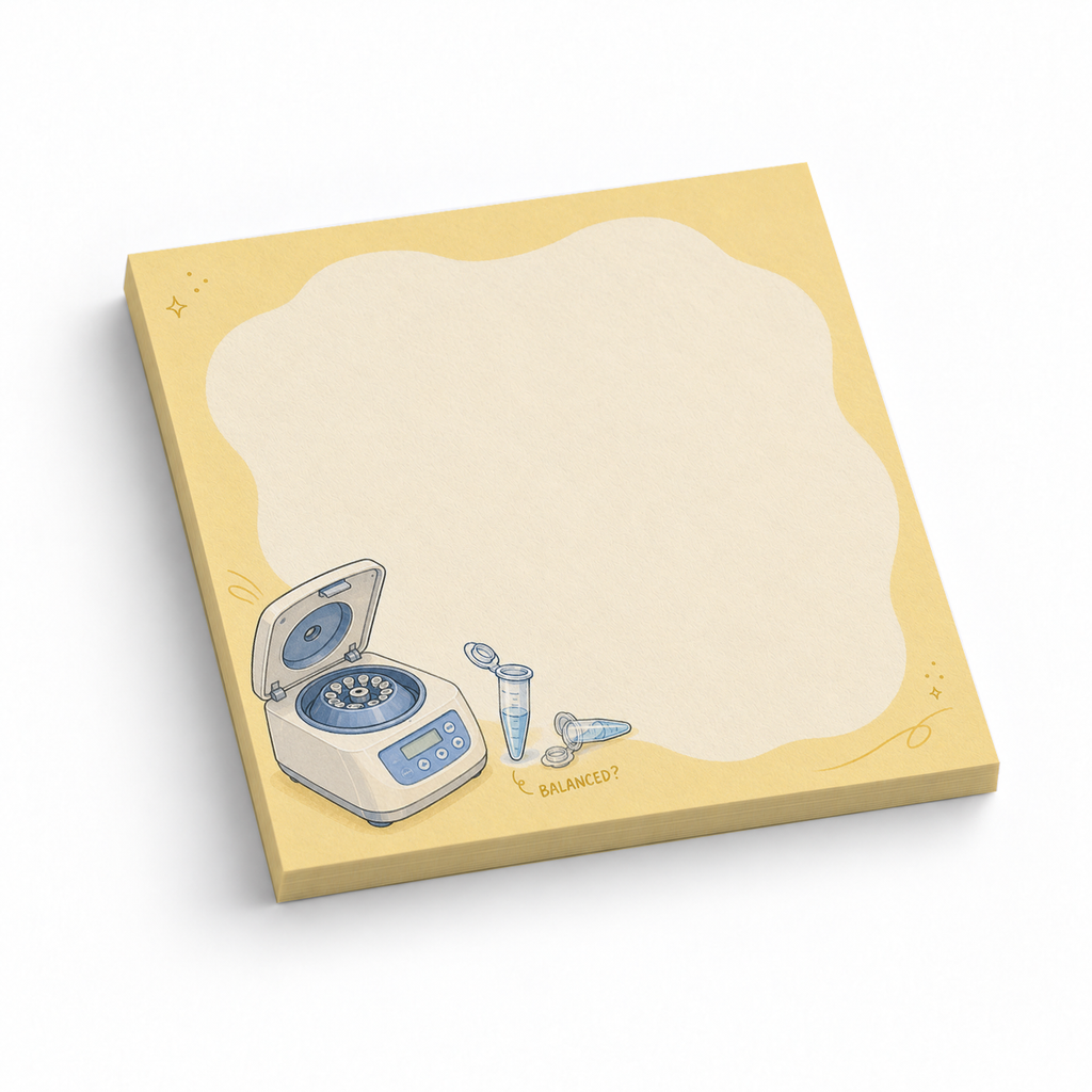 Lab Centrifuge 3x3 sticky notes, 50-sheet memo pad