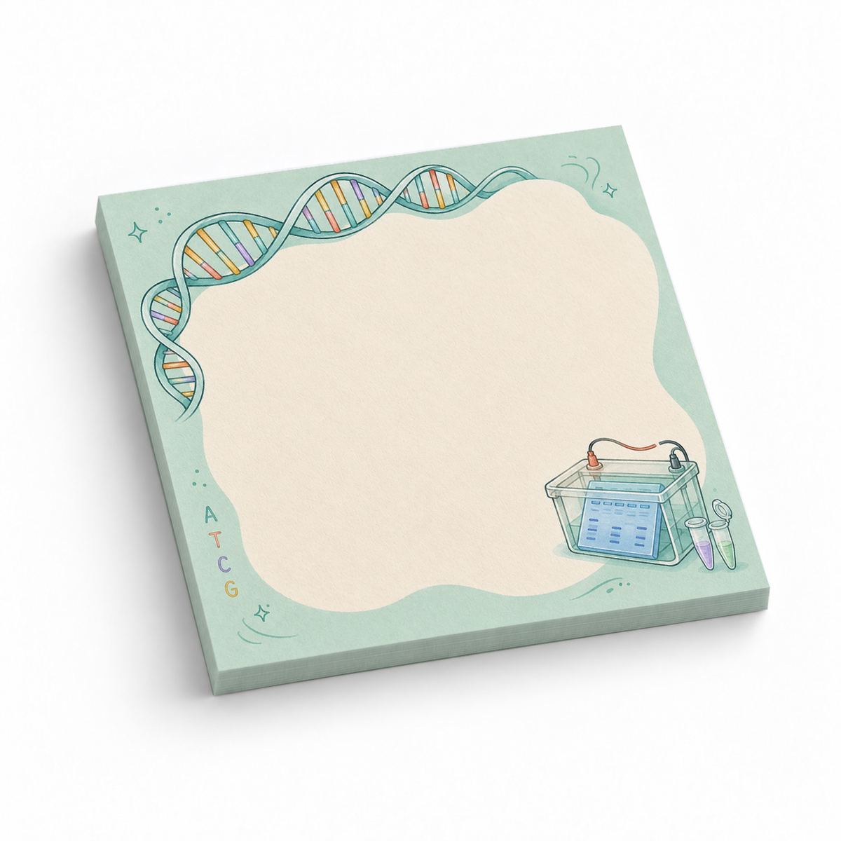 DNA & Gel Electrophoresis 3x3 sticky notes, 50-sheet memo pad