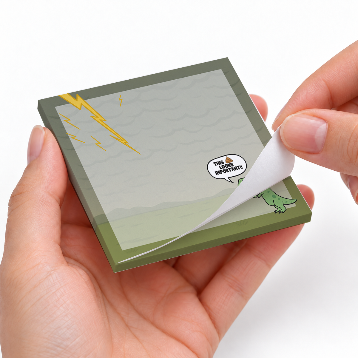 Funny T sticky notes styled with a planner and desk accessories