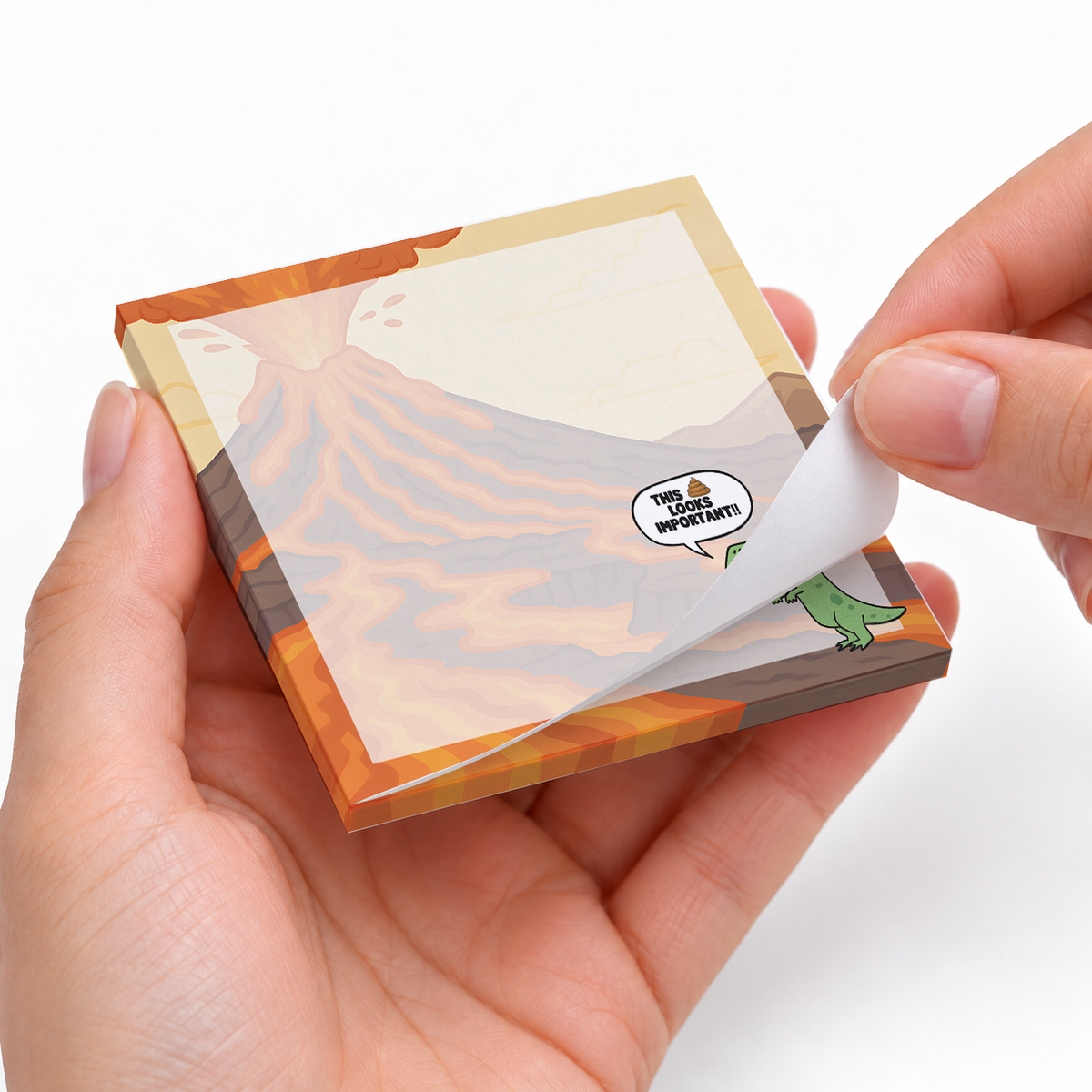 Funny T sticky notes styled with a planner and desk accessories