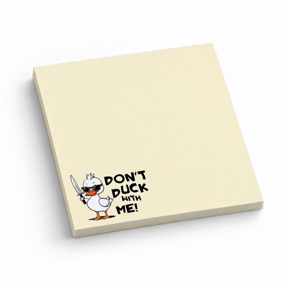 Cool Duck With Sunglasses 3x3 sticky notes, 50-sheet memo pad