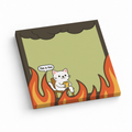 White Cat "This is Fine" 3x3 sticky notes, 50-sheet memo pad