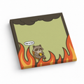 Raccoon "This is Fine" 3x3 sticky notes, 50-sheet memo pad