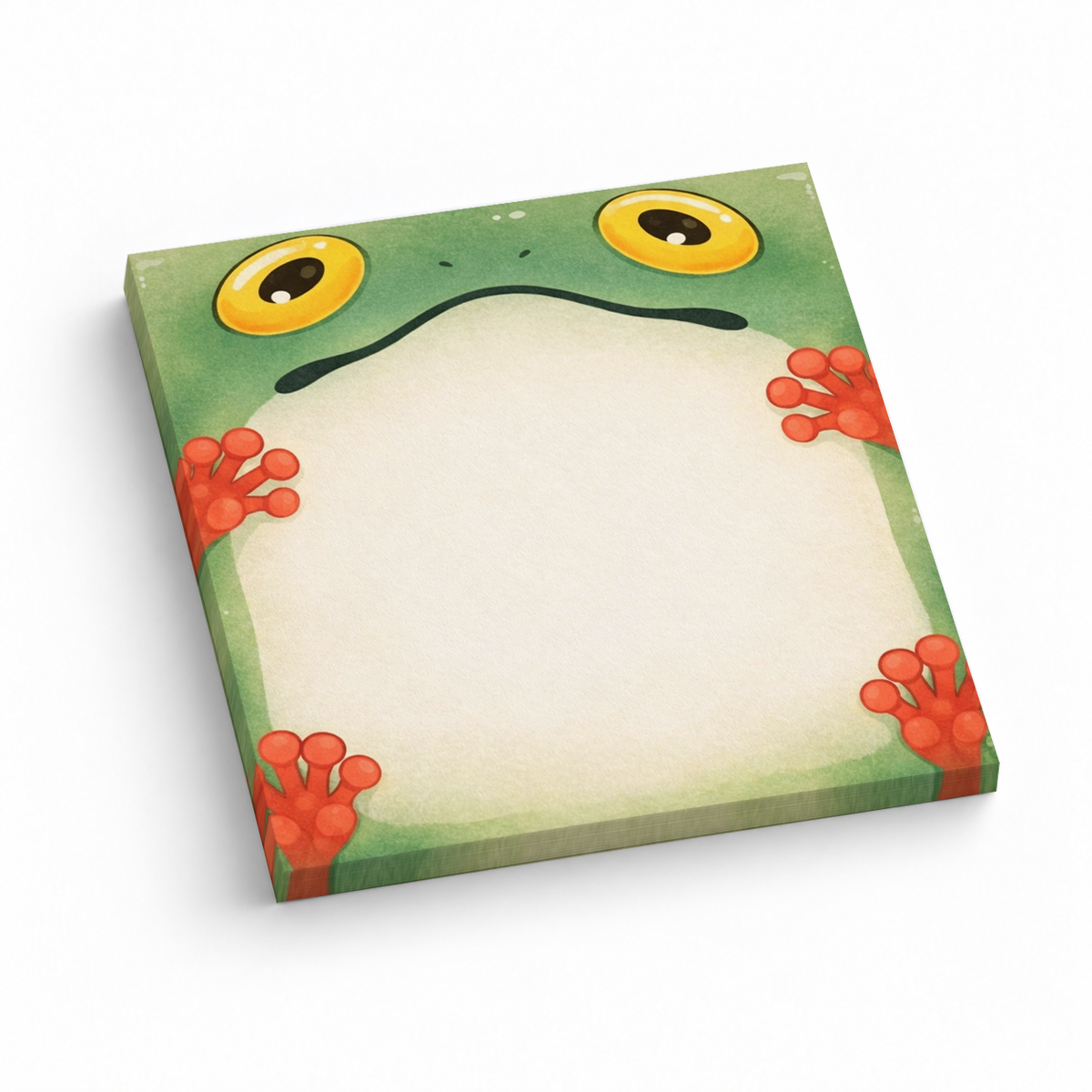 Peeking Frog with Red Toes 3x3 sticky notes, 50-sheet memo pad