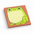 Happy Green Frog Belly 3x3 sticky notes, 50-sheet memo pad