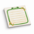 Musical Frog Border Lined 3x3 sticky notes, 50-sheet memo pad