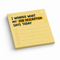 Job Description Yellow Checklist 3x3 sticky notes, 50-sheet memo pad
