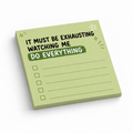 Do Everything Green Checklist 3x3 sticky notes, 50-sheet memo pad