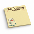 Pretending Not to See Ghost 3x3 sticky notes, 50-sheet memo pad