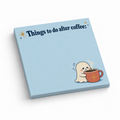 After Coffee Ghost 3x3 sticky notes, 50-sheet memo pad