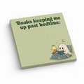 Books Keeping Me Up Ghost 3x3 sticky notes, 50-sheet memo pad