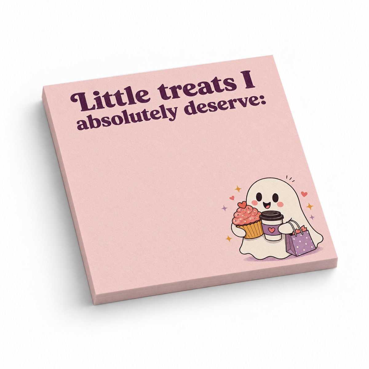 Little Treats Ghost 3x3 sticky notes, 50-sheet memo pad