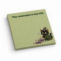 Tiny Catastrophes Black Cat 3x3 sticky notes, 50-sheet memo pad