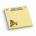 Spells & Errands Flying Frog 3x3 sticky notes, 50-sheet memo pad