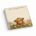You're Doing Great Moo Highland Cow 3x3 sticky notes, 50-sheet memo pad