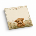 Tiny Wins Count Highland Cow 3x3 sticky notes, 50-sheet memo pad